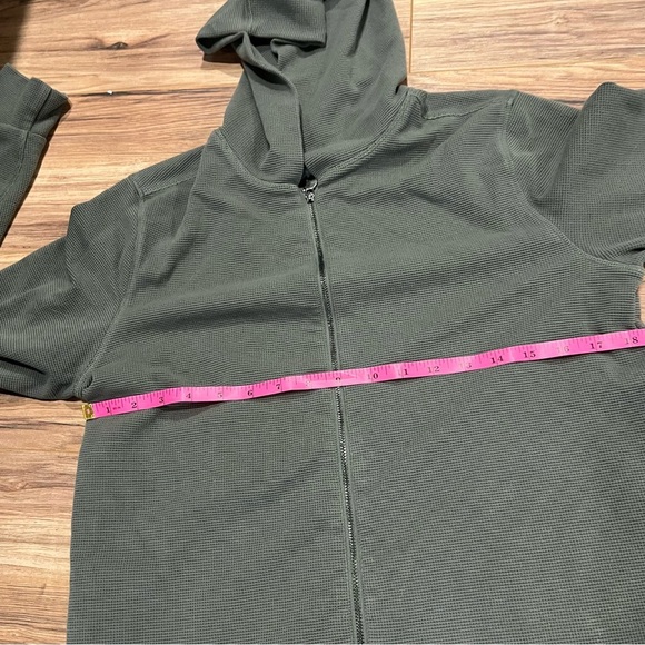 Vuori Mens S Performance Waffle Zip Hoodie Sweatshirt Dusty Pine Green - Picture 10 of 13
